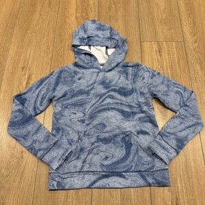 Athleta Girl L 12 Blue Patterned Hoodie